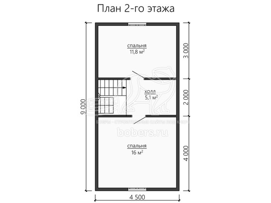 3d проект ДУ168 - планировка 2 этажа</div>