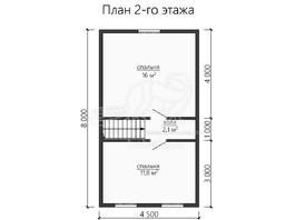 3d проект ДУ170 - планировка 2 этажа