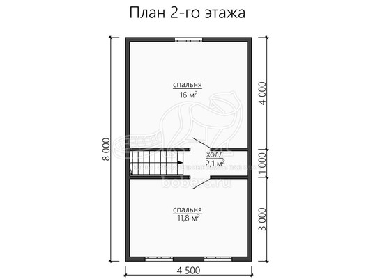 3d проект ДУ170 - планировка 2 этажа