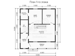 3d проект ДУ171 - планировка 1 этажа