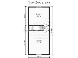 3d проект ДУ171 - планировка 2 этажа