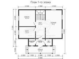 3d проект ДУ172 - планировка 1 этажа