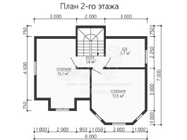 3d проект ДУ173 - планировка 2 этажа