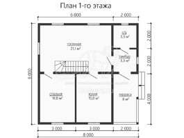 3d проект ДУ174 - планировка 1 этажа