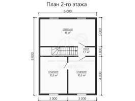 3d проект ДУ174 - планировка 2 этажа