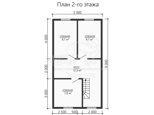 3d проект ДУ175 - планировка 2 этажа