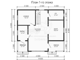 3d проект ДУ177 - планировка 1 этажа