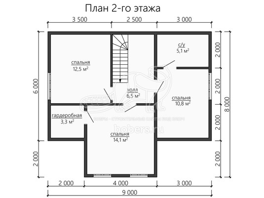 3d проект ДУ177 - планировка 2 этажа</div>