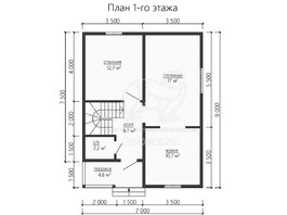 3d проект ДУ179 - планировка 1 этажа