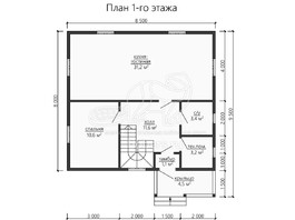 3d проект ДУ180 - планировка 1 этажа