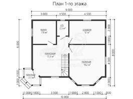3d проект ДУ182 - планировка 1 этажа