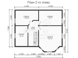 3d проект ДУ182 - планировка 2 этажа