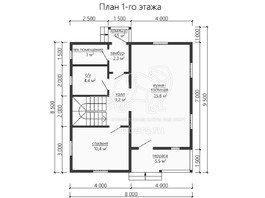 3d проект ДУ183 - планировка 1 этажа