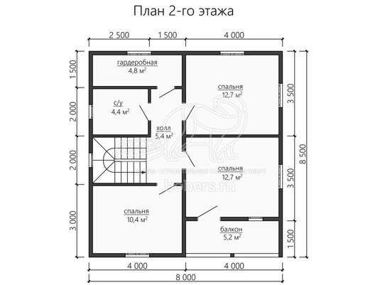 3d проект ДУ183 - планировка 2 этажа</div>