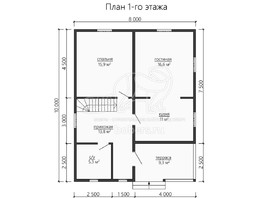 3d проект ДУ188 - планировка 1 этажа