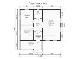 3d проект ДУ192 - планировка 1 этажа