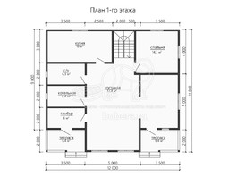 3d проект ДУ194 - планировка 1 этажа
