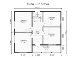3d проект ДУ195 - планировка 2 этажа