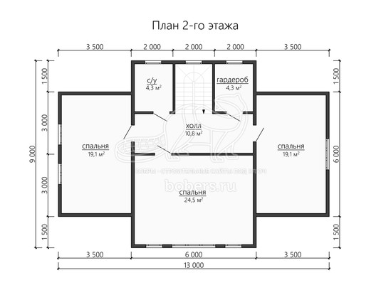 3d проект ДУ196 - планировка 2 этажа</div>