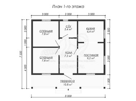 3d проект ДУ201 - планировка 1 этажа