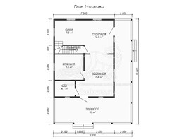 3d проект ДУ204 - планировка 1 этажа
