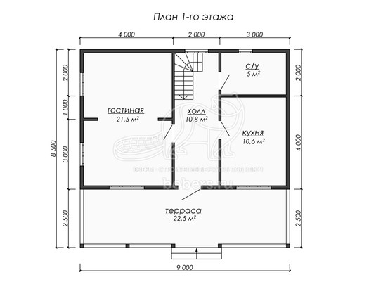3d проект ДУ206 - планировка 1 этажа