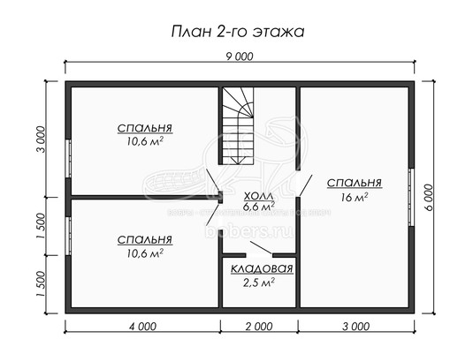 3d проект ДУ206 - планировка 2 этажа