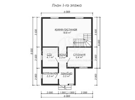 3d проект ДУ208 - планировка 1 этажа