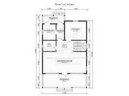3d проект ДУ209 - планировка 1 этажа