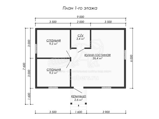 3d проект ДУ213 - планировка 1 этажа</div>