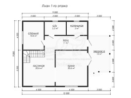 3d проект ДУ214 - планировка 1 этажа