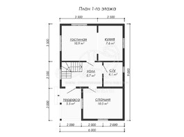 3d проект ДУ216 - планировка 1 этажа