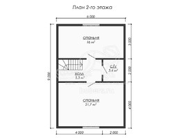 3d проект ДУ217 - планировка 2 этажа