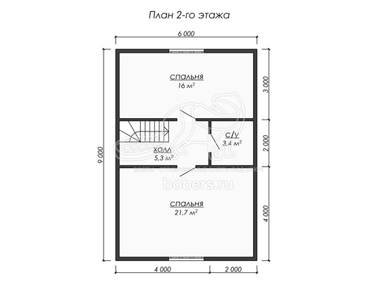 3d проект ДУ217 - планировка 2 этажа