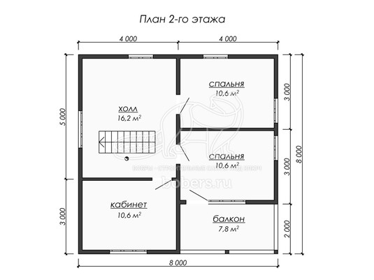 3d проект ДУ221 - планировка 2 этажа</div>