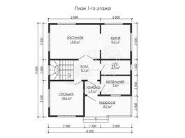 3d проект ДУ222 - планировка 1 этажа