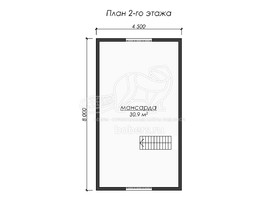 3d проект ДУ225 - планировка 2 этажа