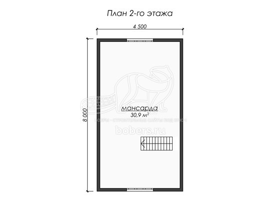 3d проект ДУ225 - планировка 2 этажа
