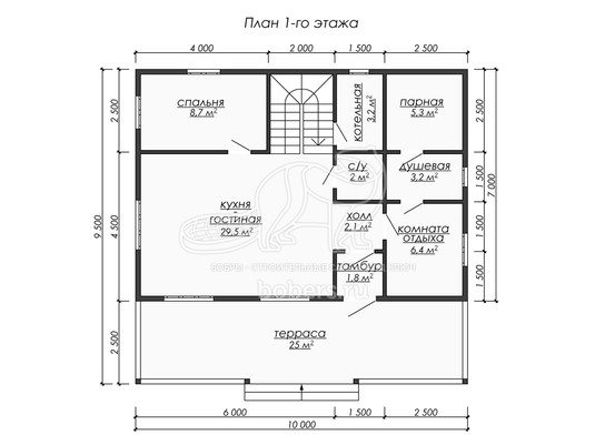 3d проект ДУ226 - планировка 1 этажа