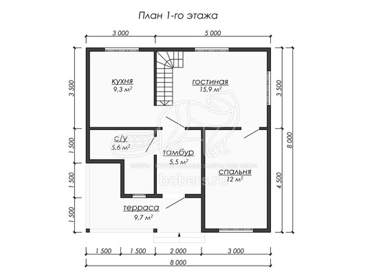 3d проект ДУ228 - планировка 1 этажа