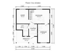 3d проект ДУ228 - планировка 1 этажа