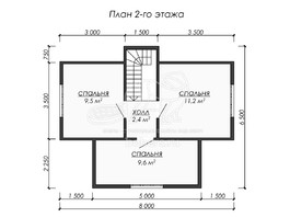 3d проект ДУ228 - планировка 2 этажа