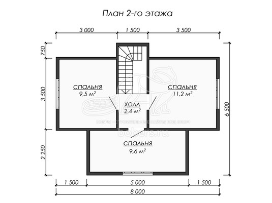 3d проект ДУ228 - планировка 2 этажа