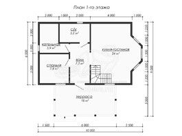 3d проект ДУ230 - планировка 1 этажа