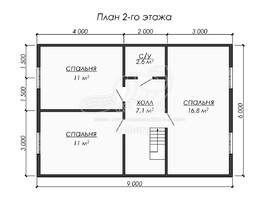 3d проект ДУ231 - планировка 2 этажа
