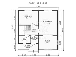 3d проект ДУ232 - планировка 1 этажа