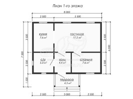 3d проект ДУ233 - планировка 1 этажа</div>