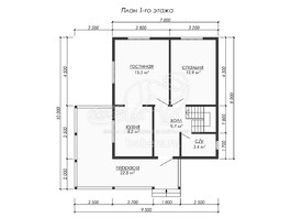 3d проект ДУ235 - планировка 1 этажа