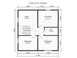 3d проект ДУ239 - планировка 2 этажа
