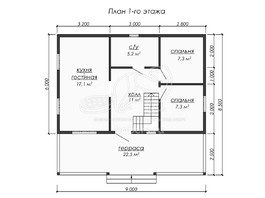 3d проект ДУ240 - планировка 1 этажа